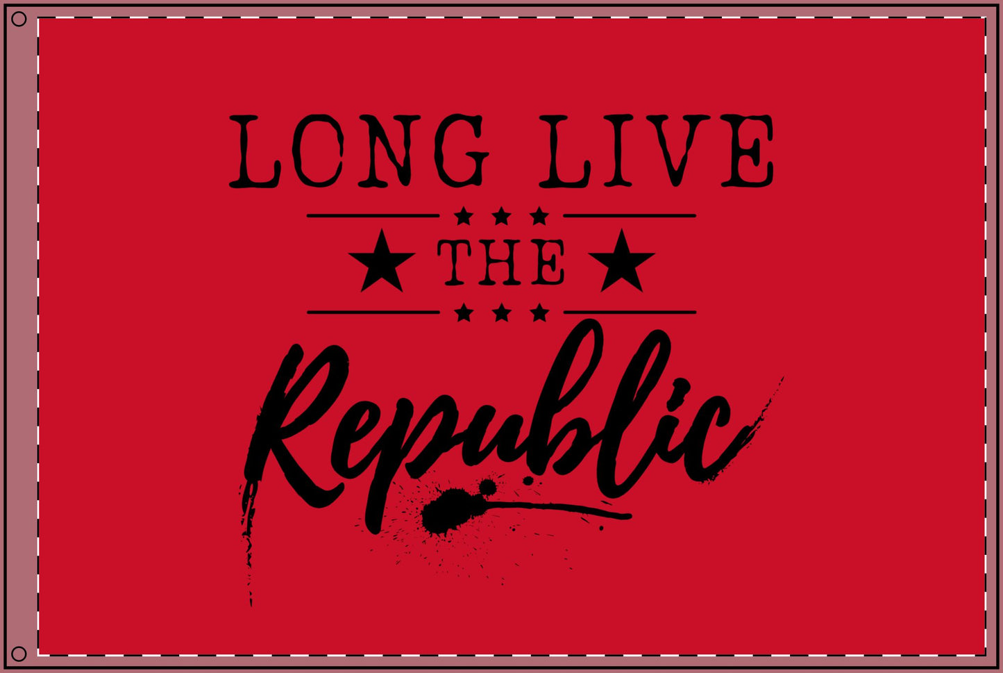 Patriotic Double Sided Flag - 'Long Live the Republic'