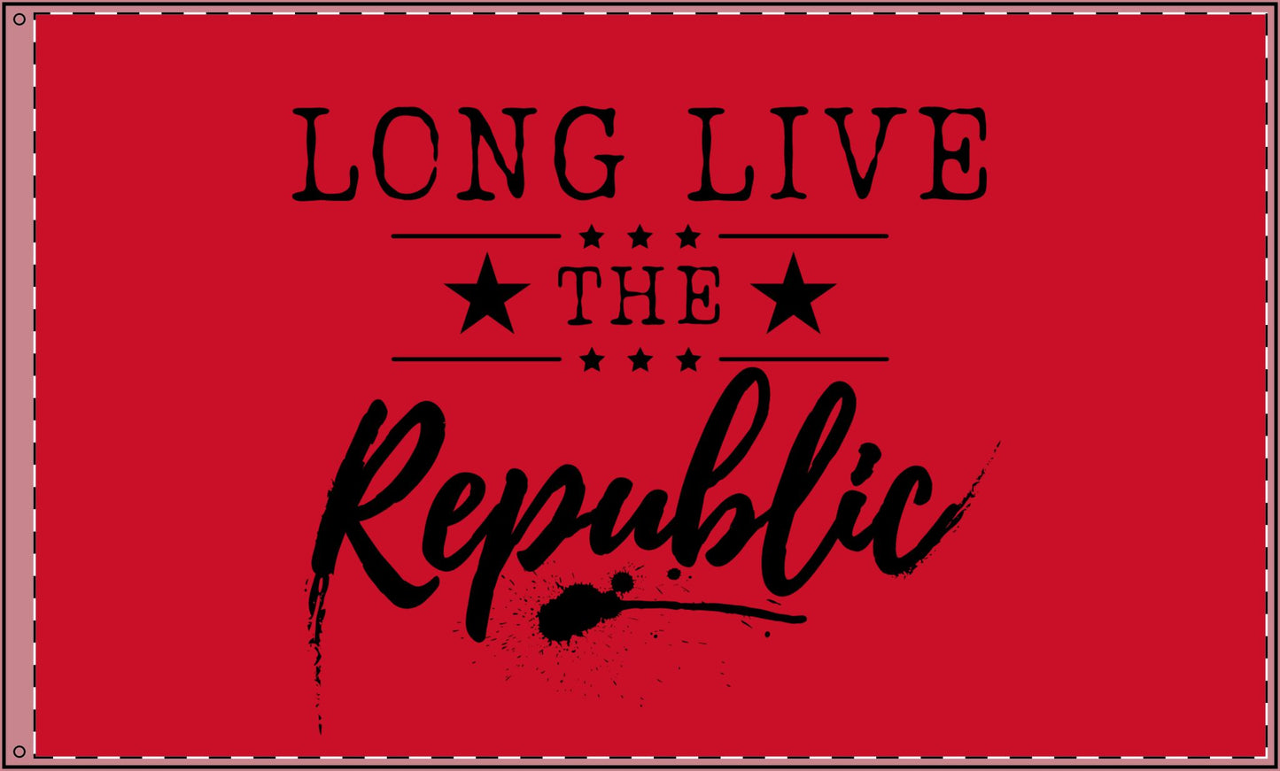 Patriotic Double Sided Flag - 'Long Live the Republic'